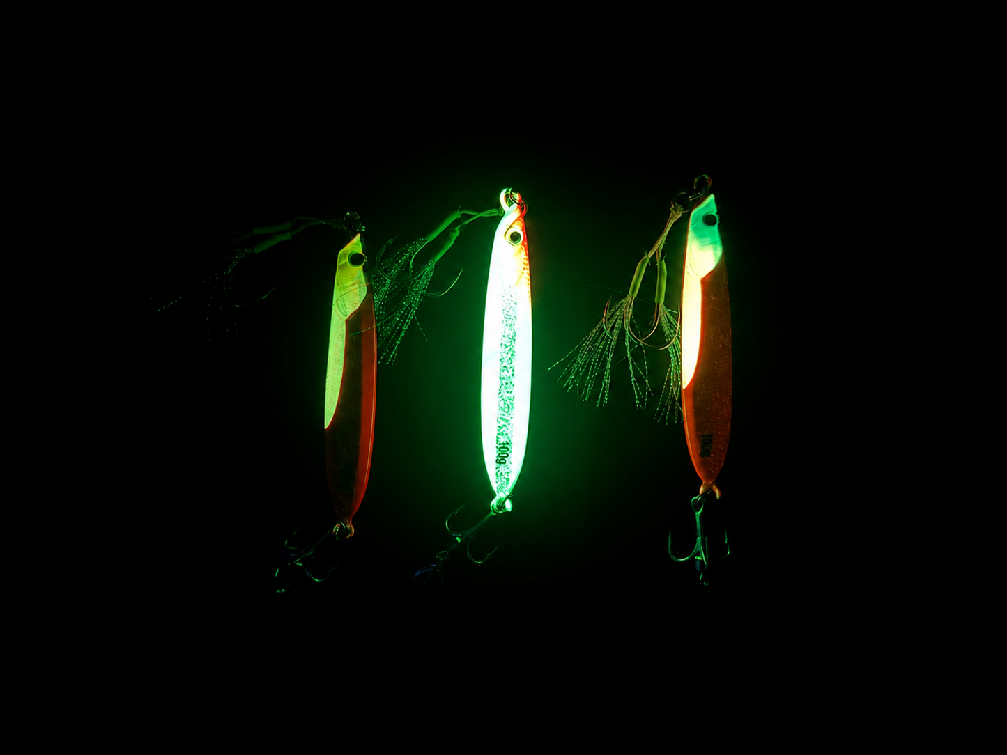 Jig luminoso jigging lento / rápido – 80g & 100g