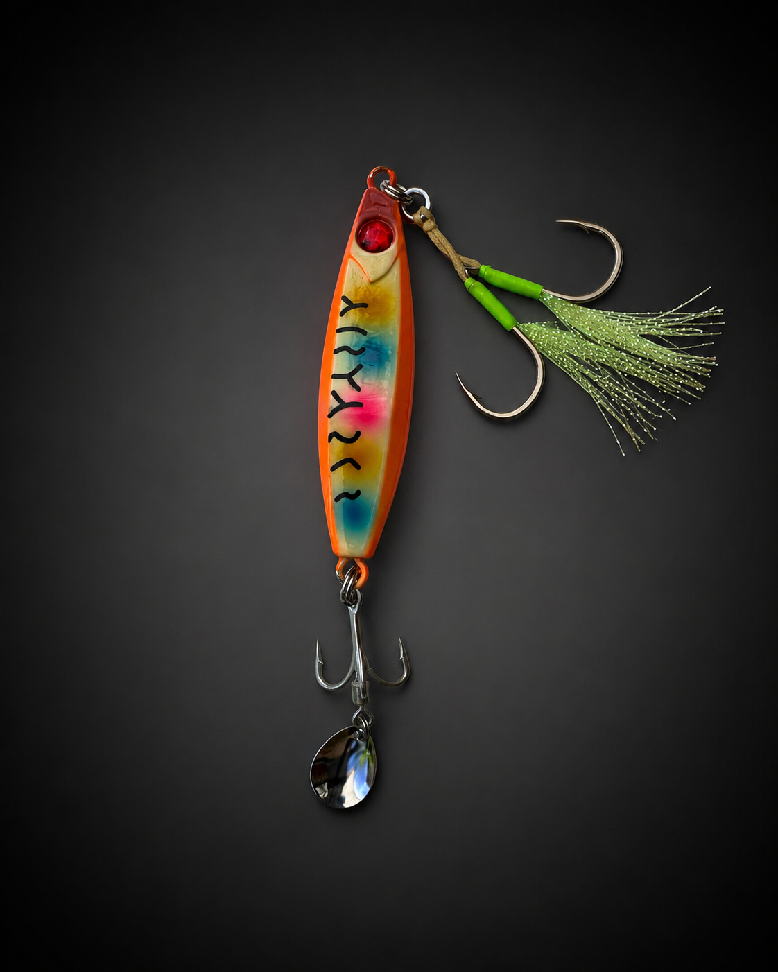 Jig lumineux avec billes internes – jigging lent / rapide – 100g & 120g