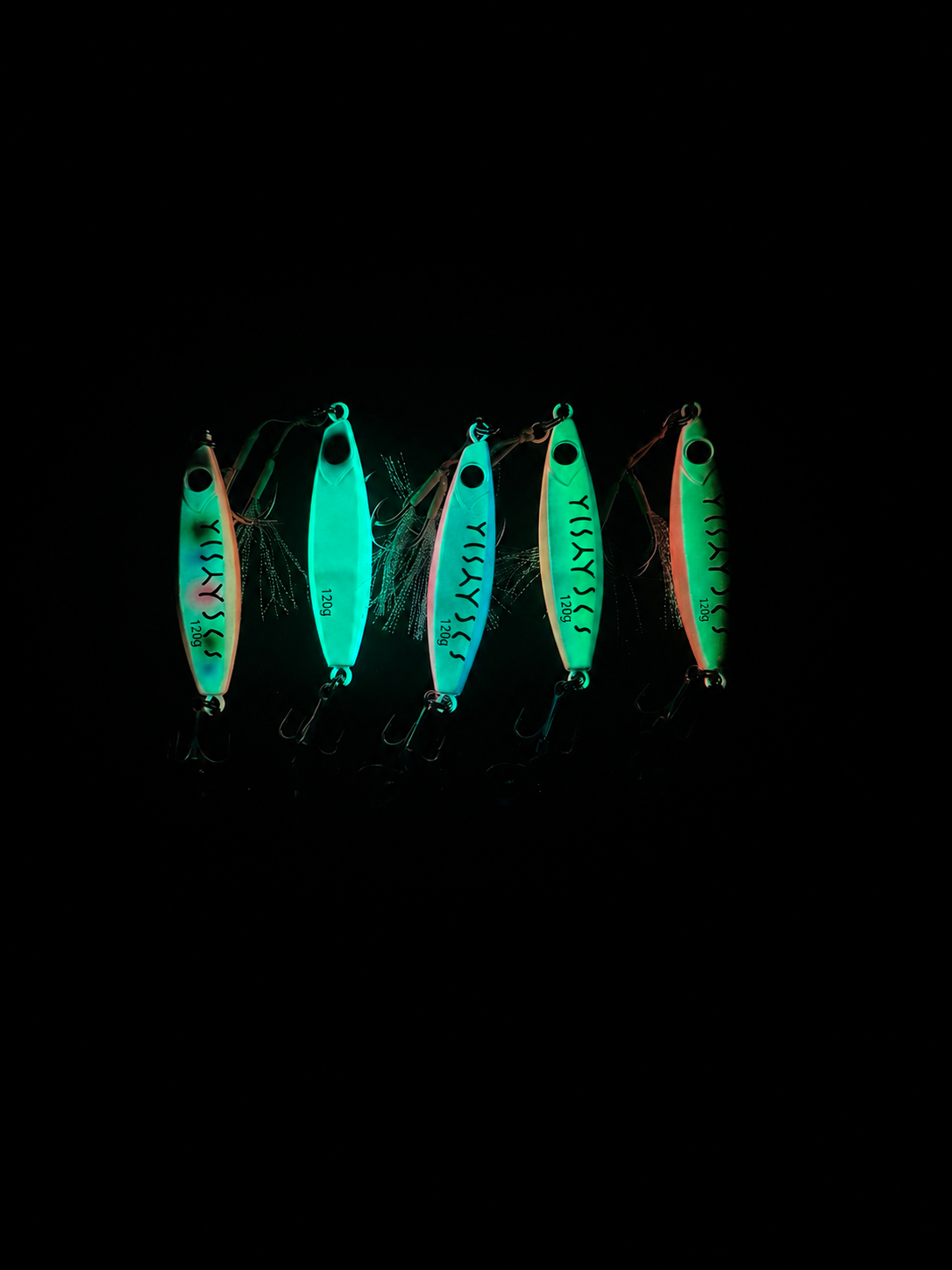 Jig lumineux avec billes internes – jigging lent / rapide – 100g & 120g