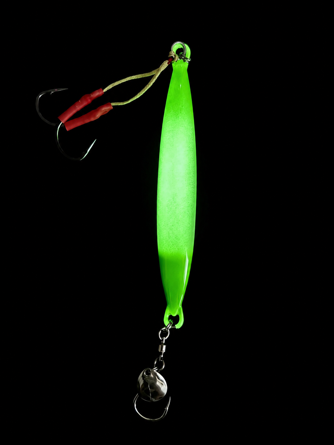 Jig métallique haute visibilité vert et blanc