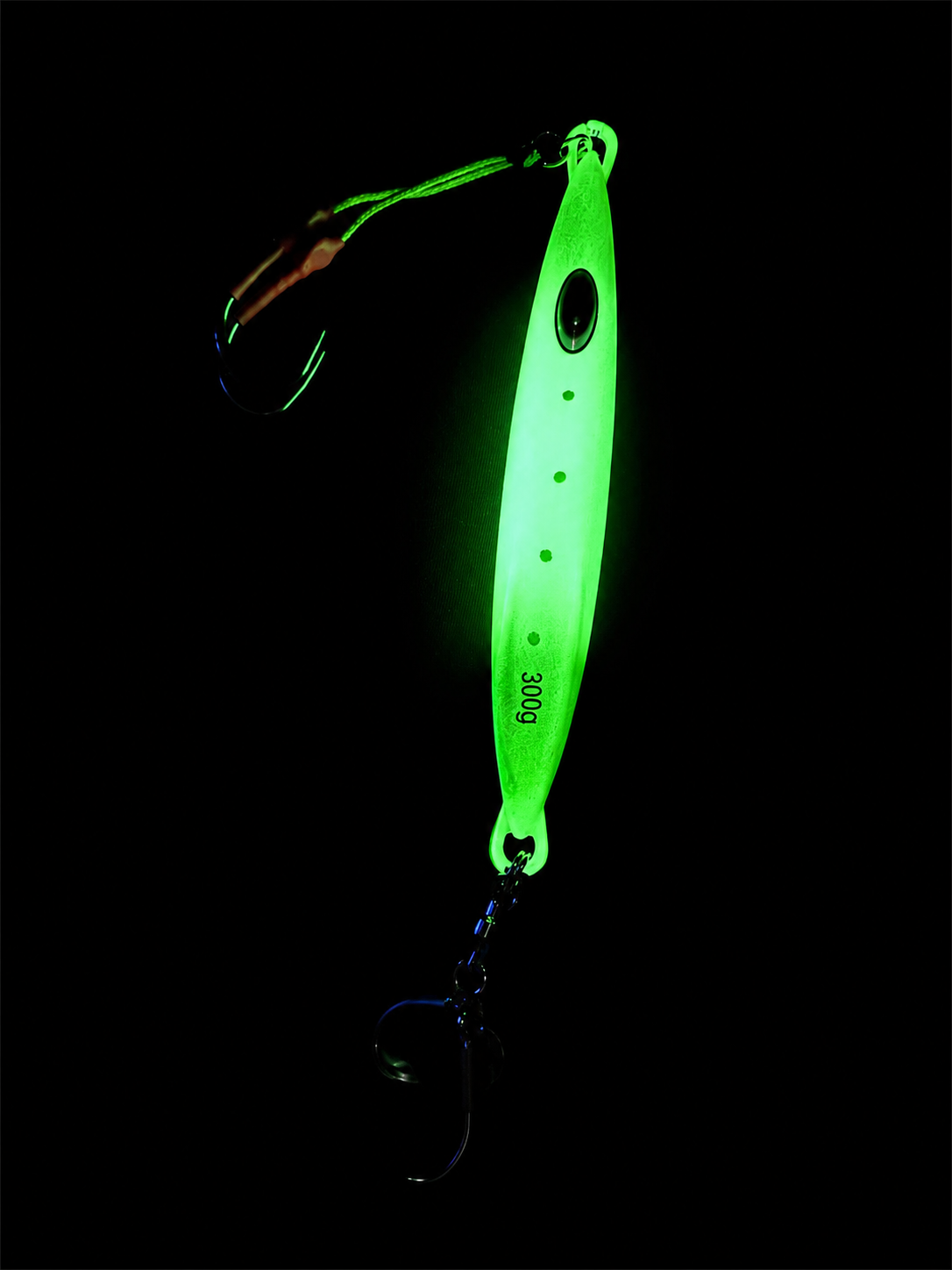 Jig métallique haute visibilité vert et blanc